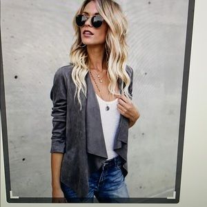 Faux Suede cardigan
